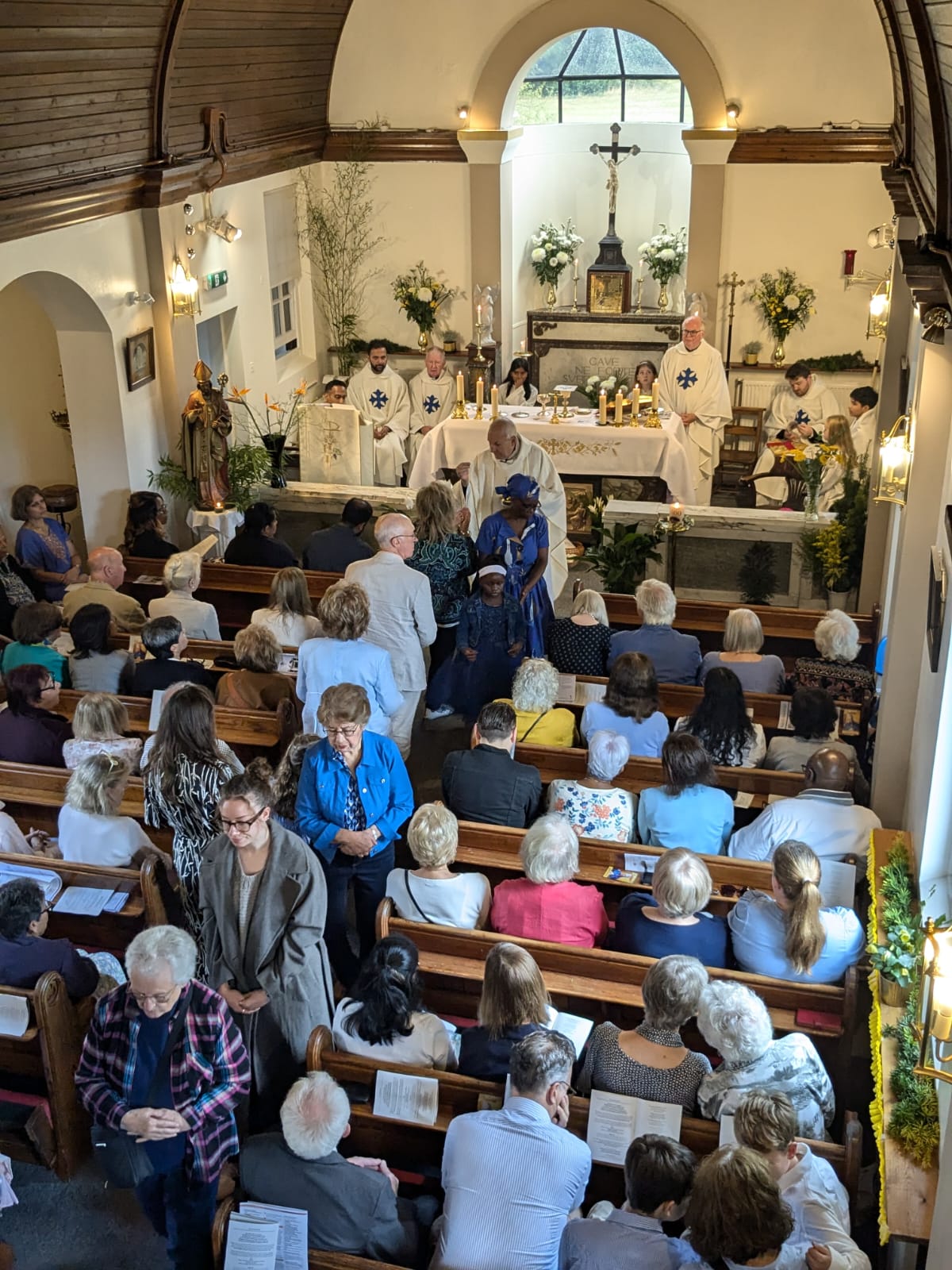 Parish community at Mass at St Augustine’s, Datchet